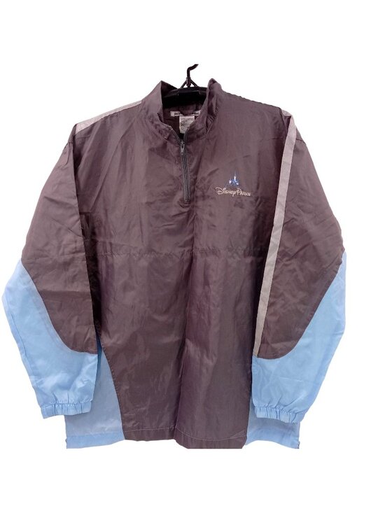 Walt Disney Other - Disney Parks Mens Blue Gray Packable Jacket Size M Pullover Windbreaker Walt